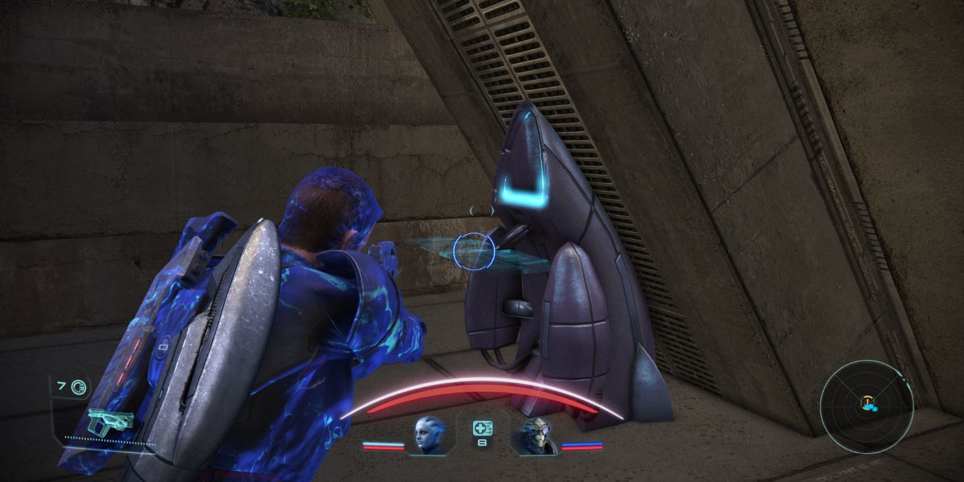 The triangulation tower console at the communications tower in-game