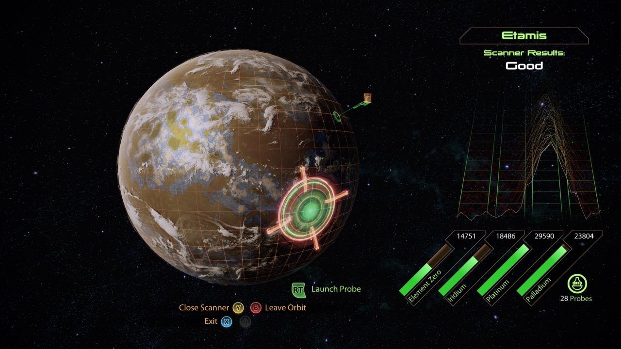 Mass Effect 2 using probes to get resources