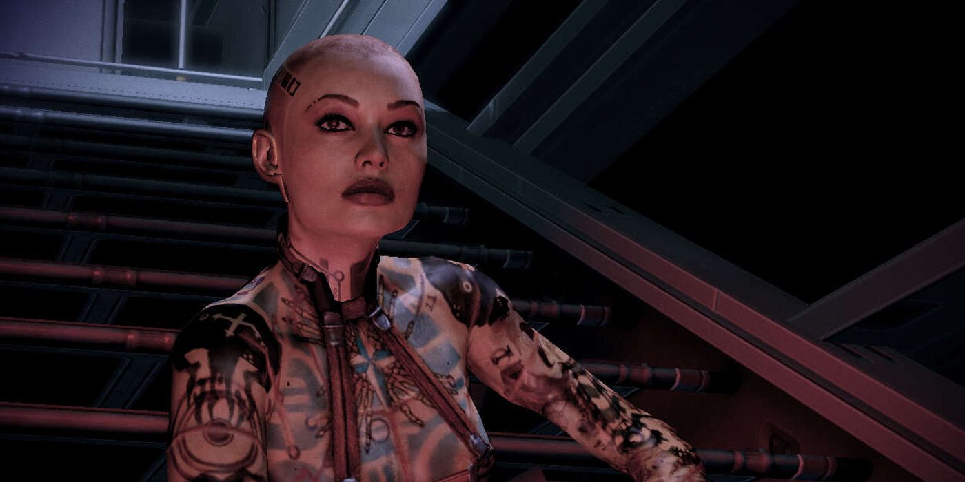 Mass Effect Legendary Edition Screenshot Of Jack Sat On Stairs