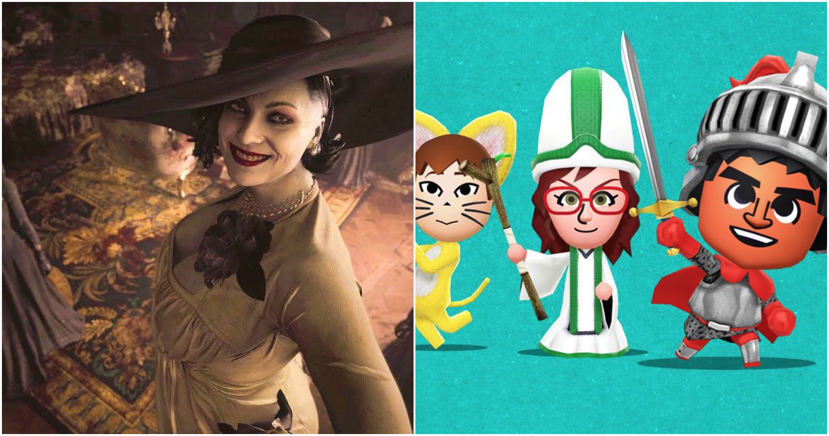 Miitopia and Resident Evil Village Lady Dimitrescu