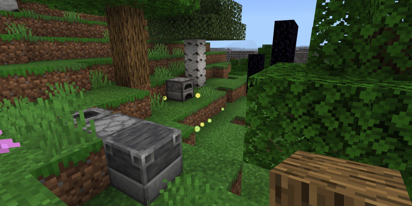 Minecraft Screenshot Of Experience Points Laying Around A Furnace