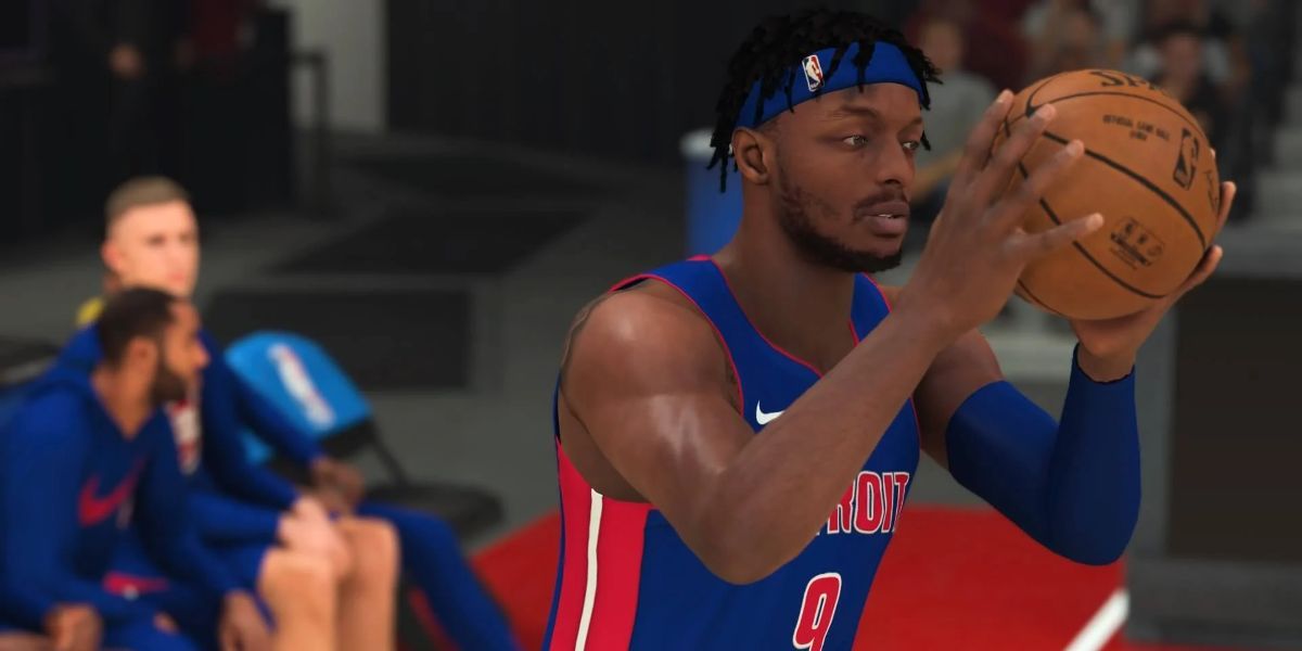 Jerami Grant NBA 2K21 Holding Basketball