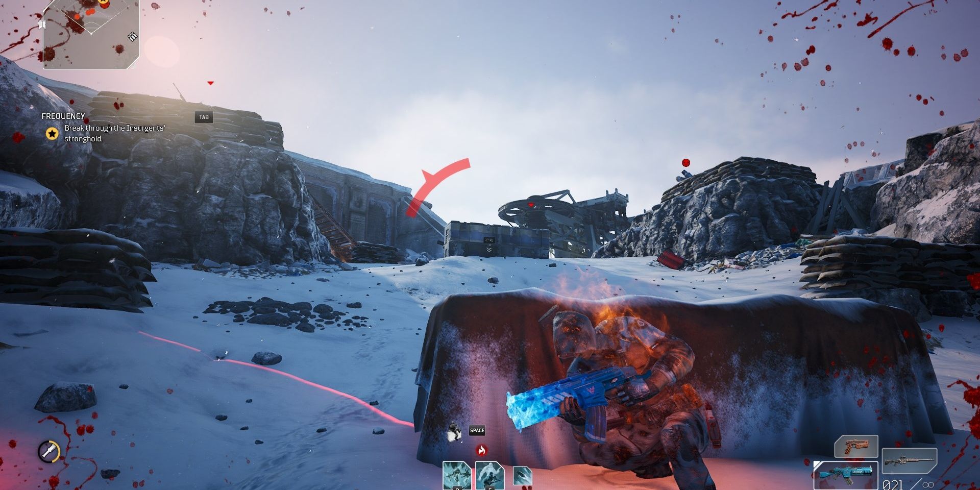 Outriders Frequency Quest Bunker Skirmish Cremator attacking you