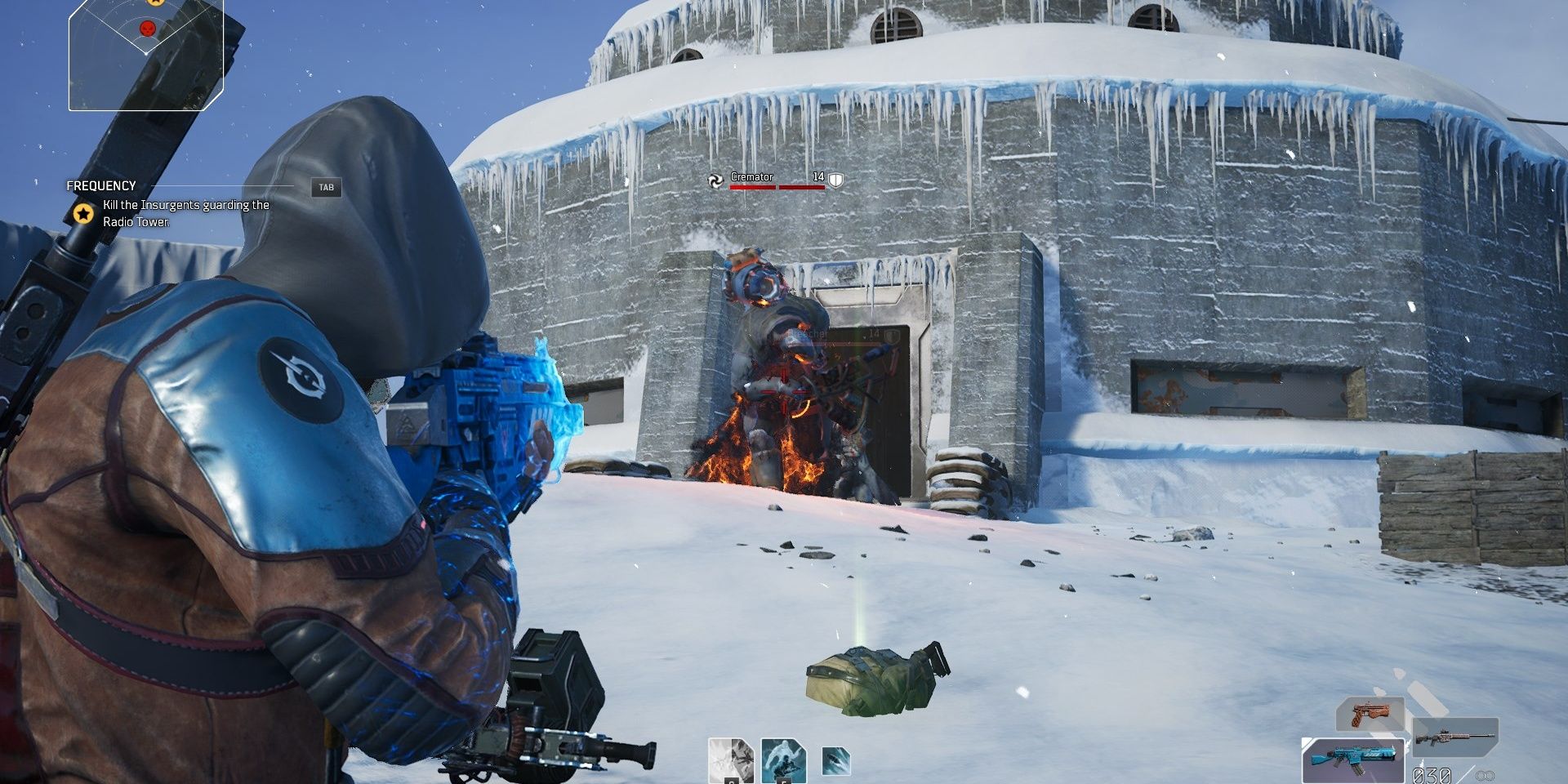 Outriders Frequency Quest Cremator charging you