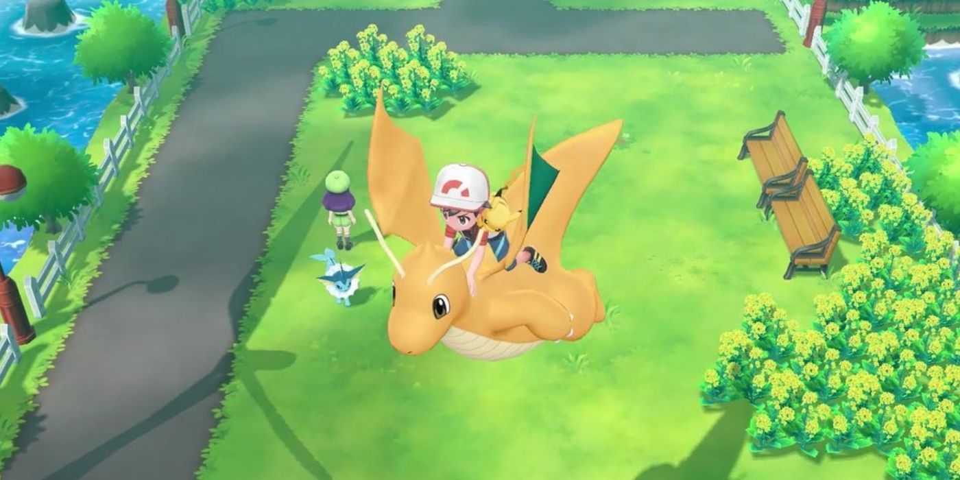 Pokemon Let's Go Riding Dragonite