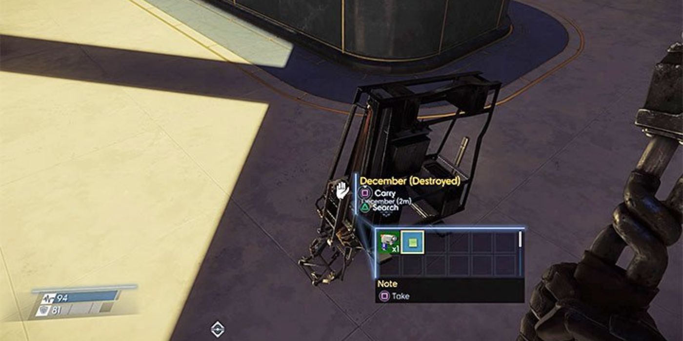 Prey december's destroyed remains in the neuromod division
