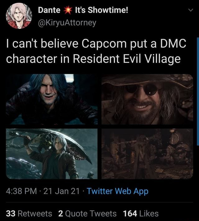 RE village DMC character meme