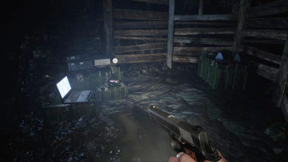 The interior of the mold cave in Resident Evil Village.