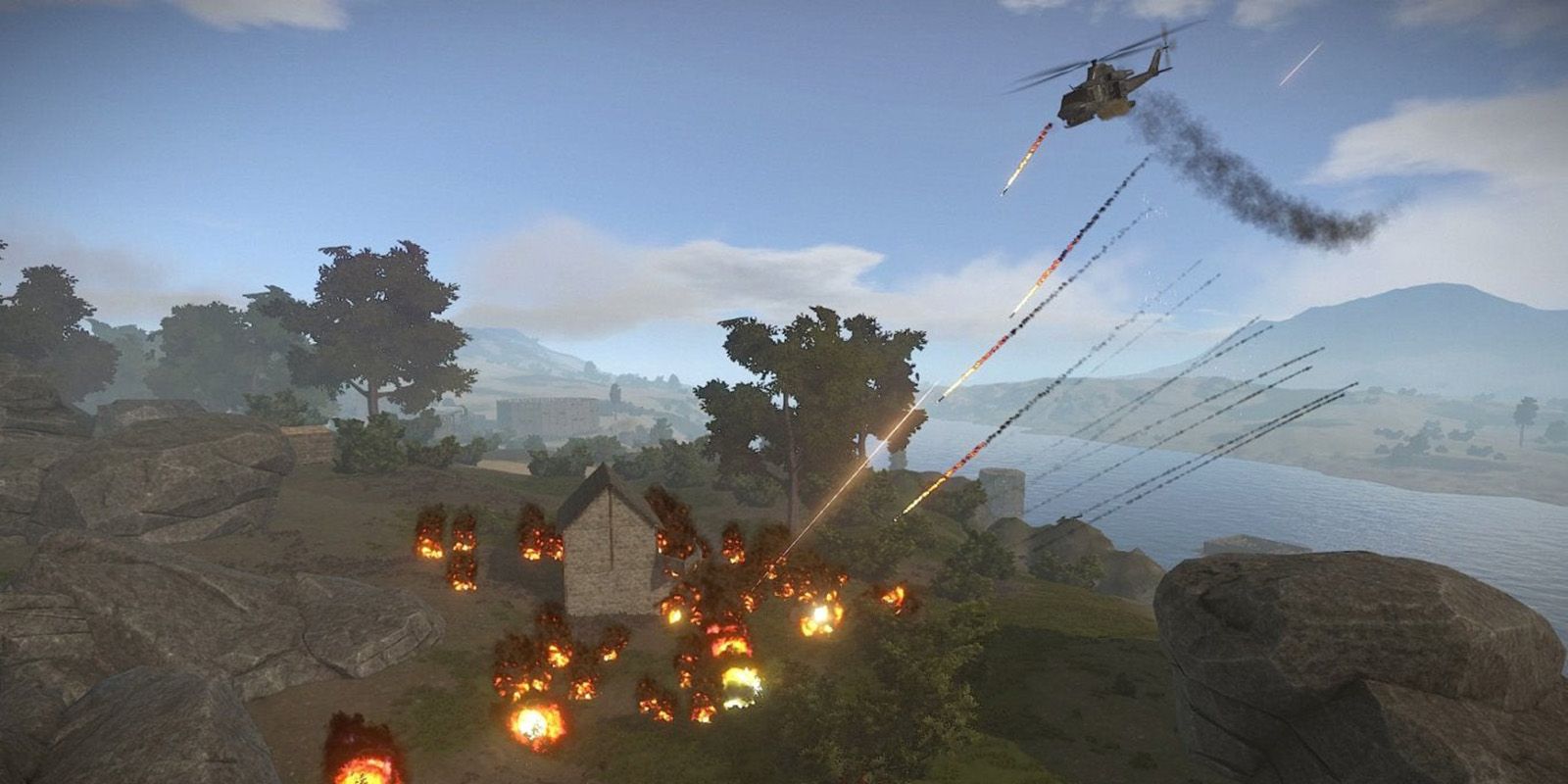 Rust Attack Helicopter Rocket Salvo