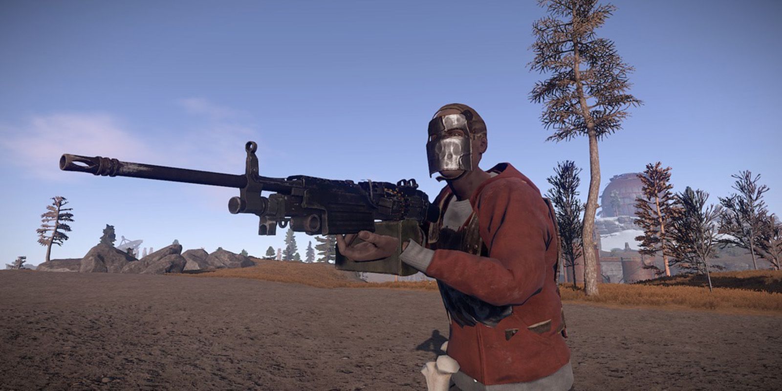 Rust Player Holding Weapon