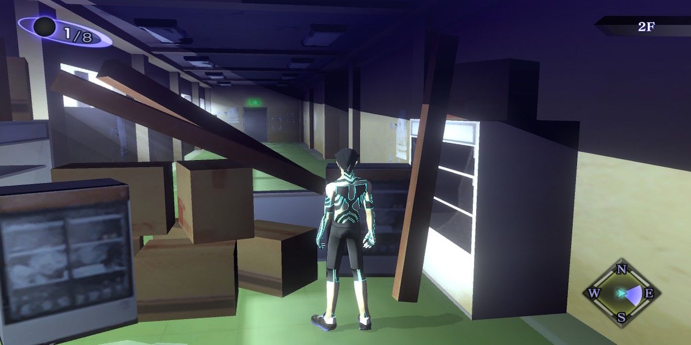 A blocked hallway in Shin Megami Tensei III HD