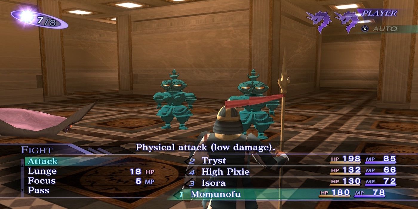 A battle from Shin Megami Tensei III HD