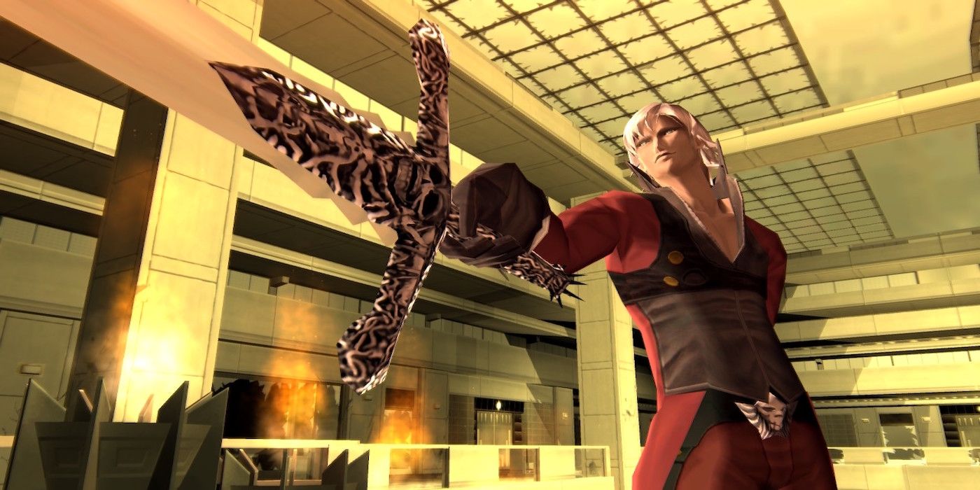 Dante confronting the party from Shin Megami Tensei III Nocturne HD Remaster