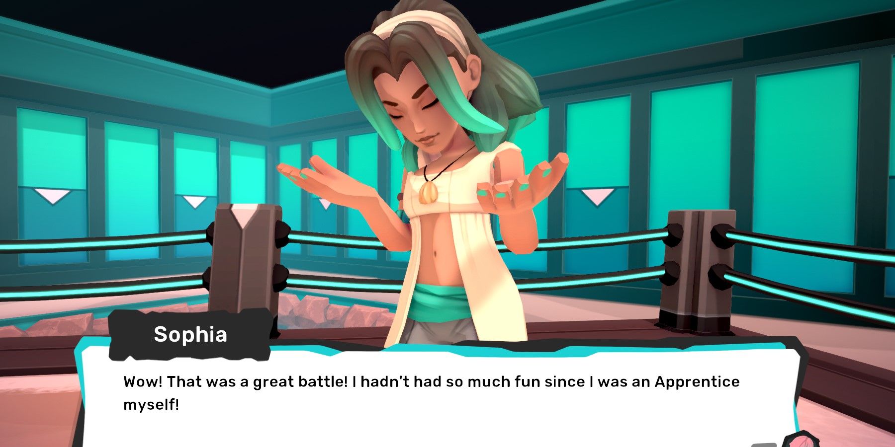 Sophia in Dojo Temtem