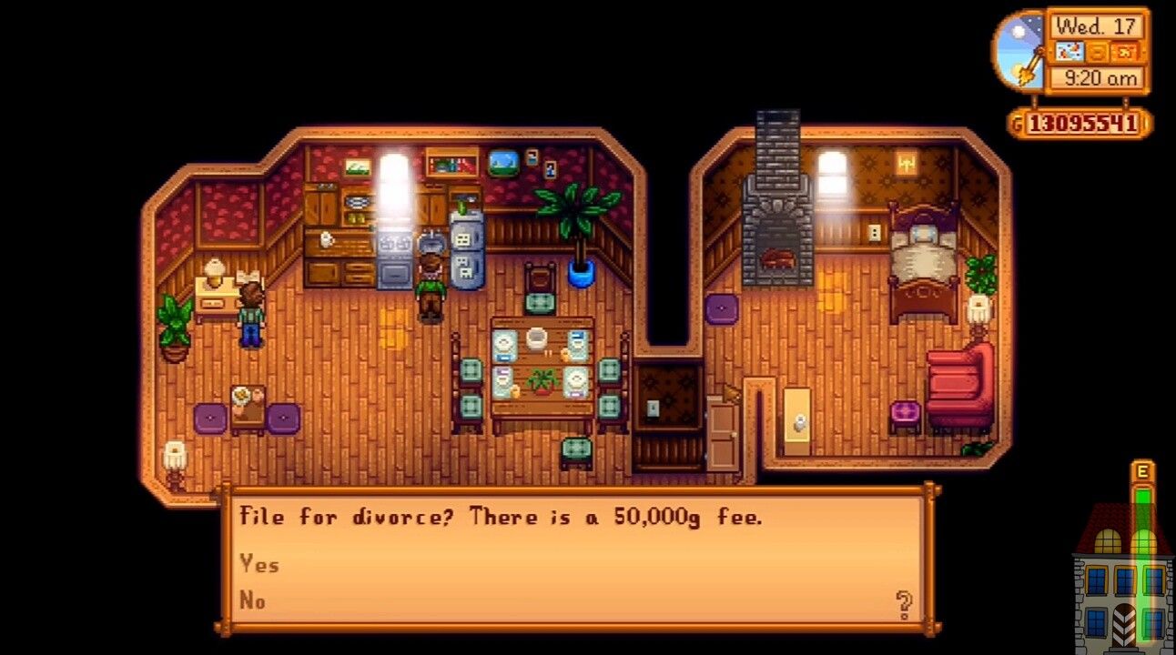 stardew valley mayor's manor divorce option