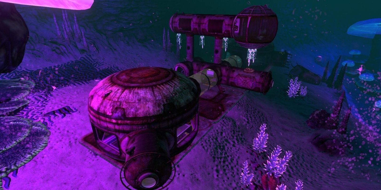 Abandoned Degasi base in the Jellyshroom Cave biome