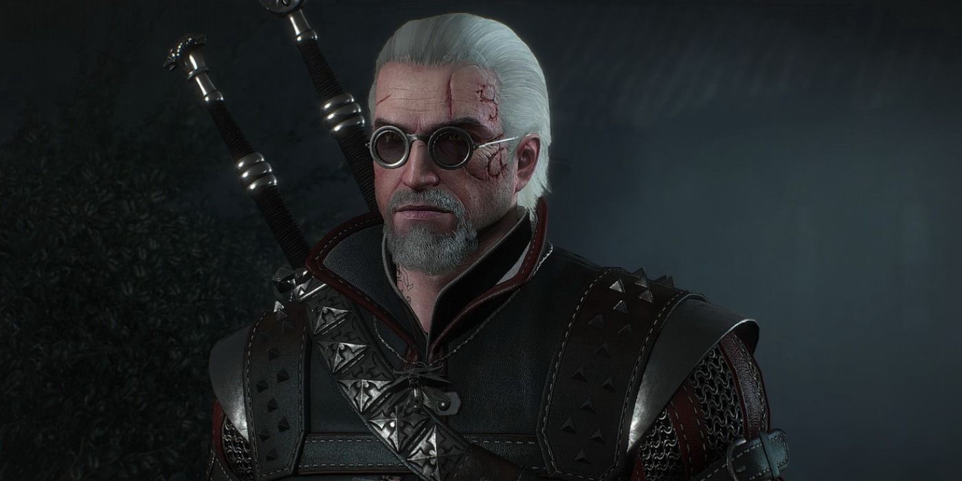 Geralt wearing spectacles from the Witcher
