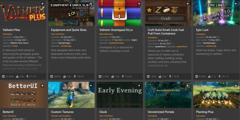 Valheim nexus mods list