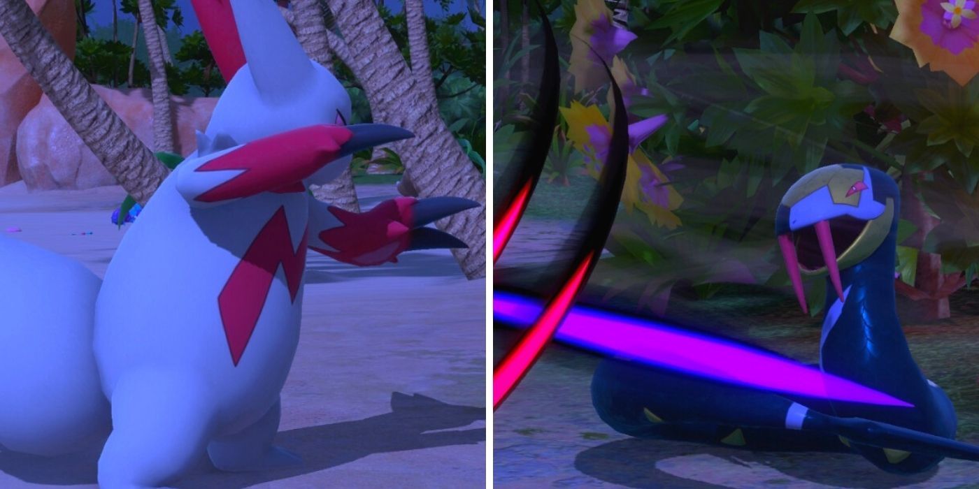 Zangoose and Seviper on Pokemon Snap