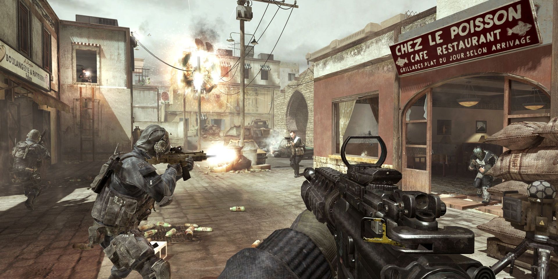Call of Duty Modern Warfare 3 gun fighting city