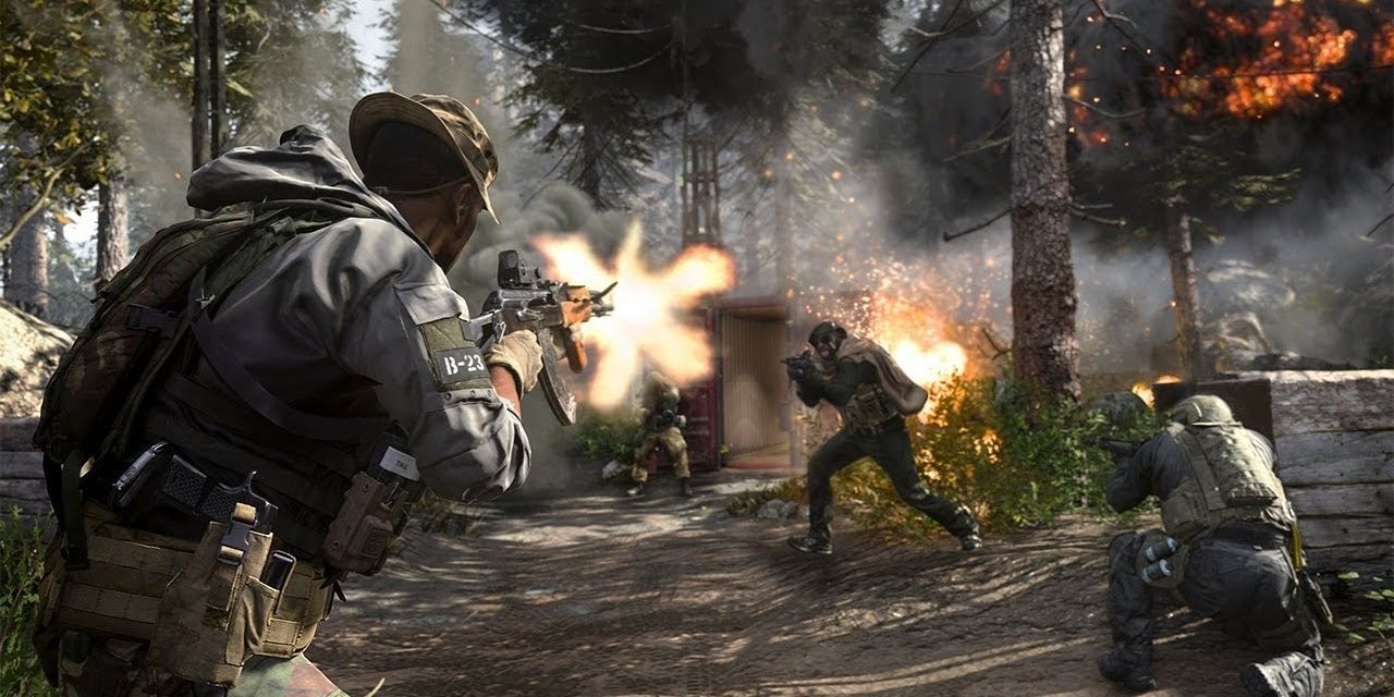 Call of Duty Modern Warfare gun firing