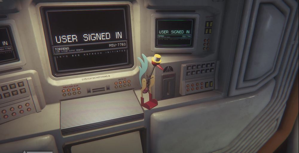 drinking bird toys alien isolation