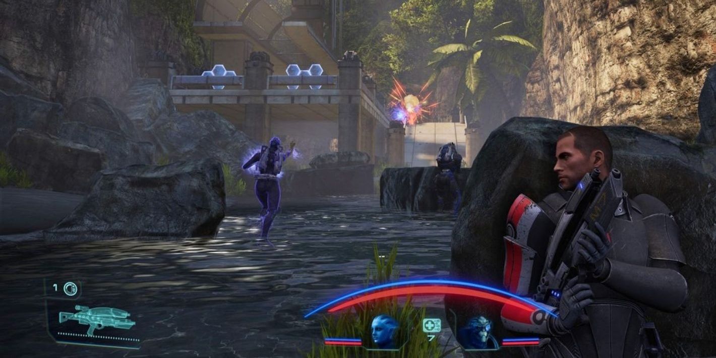 Mass Effect combat taking cover