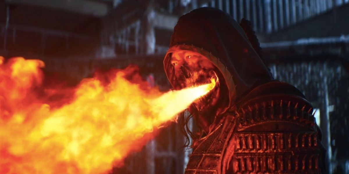 Scorpion performing his fatality in Mortal Kombat