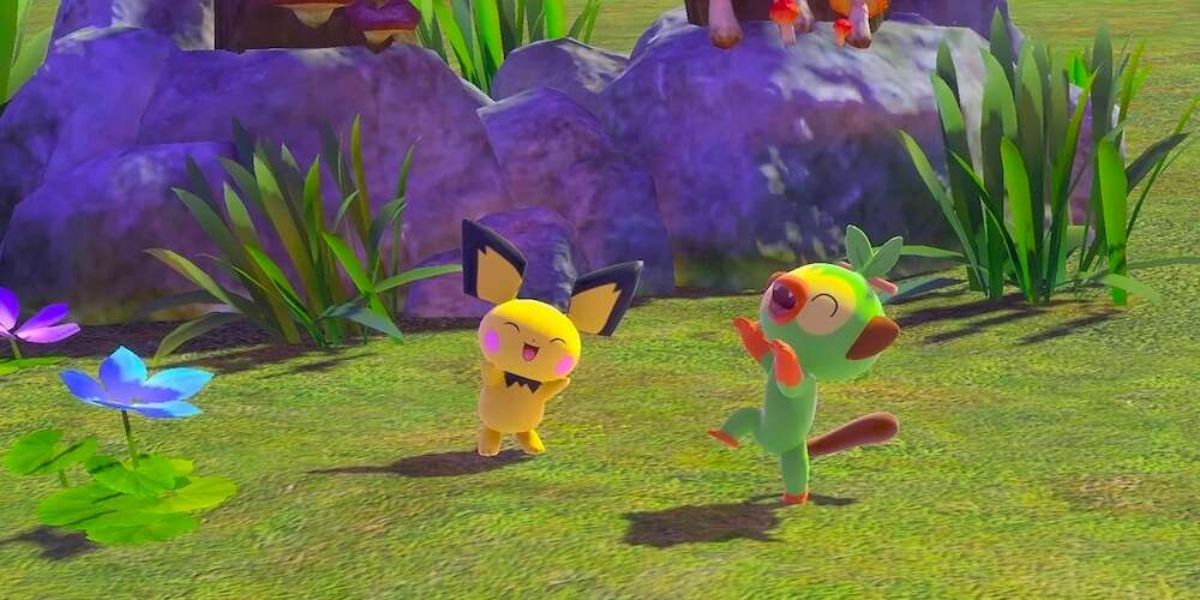 grookey and pichu in new pokemon snap