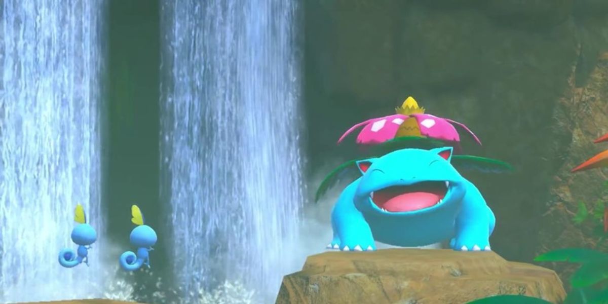 venusaur and sobble in new pokemon snap
