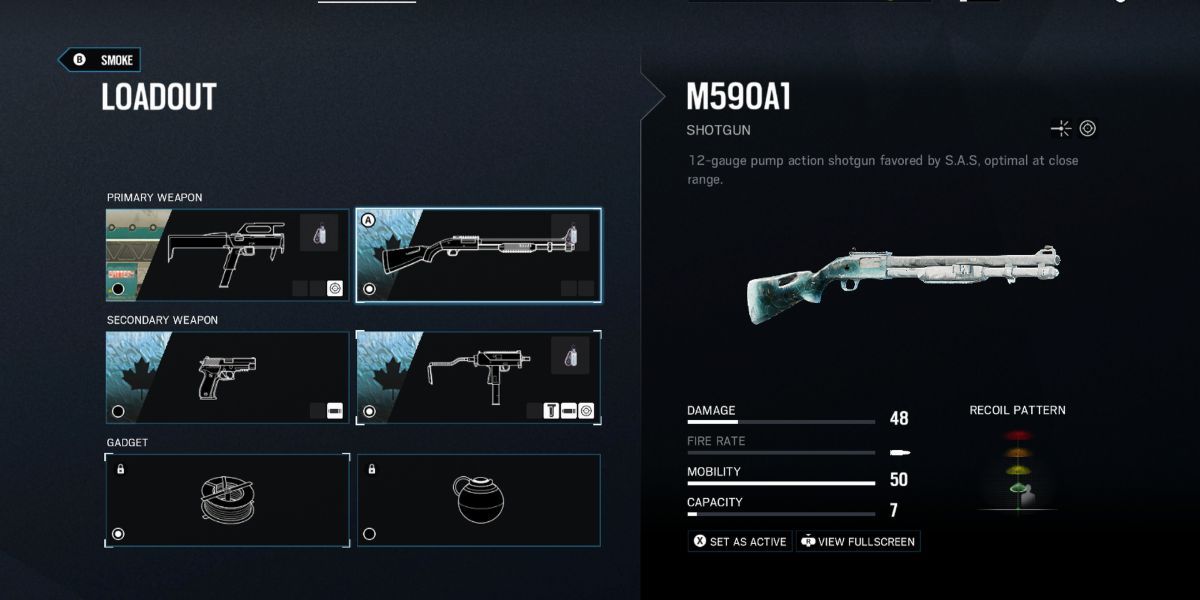 m590a1 shotgun in menu, rainbow_six_siege