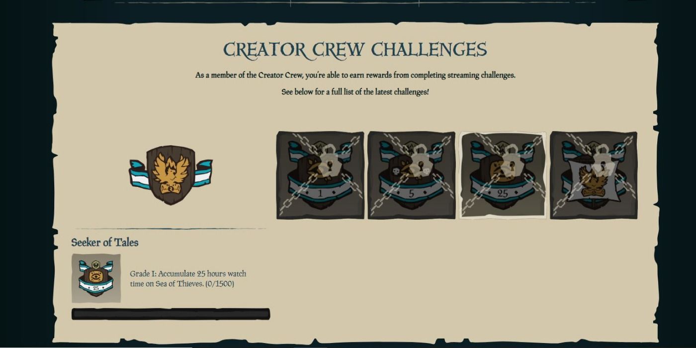 Creator Crew Challenges in Sea of Thieves