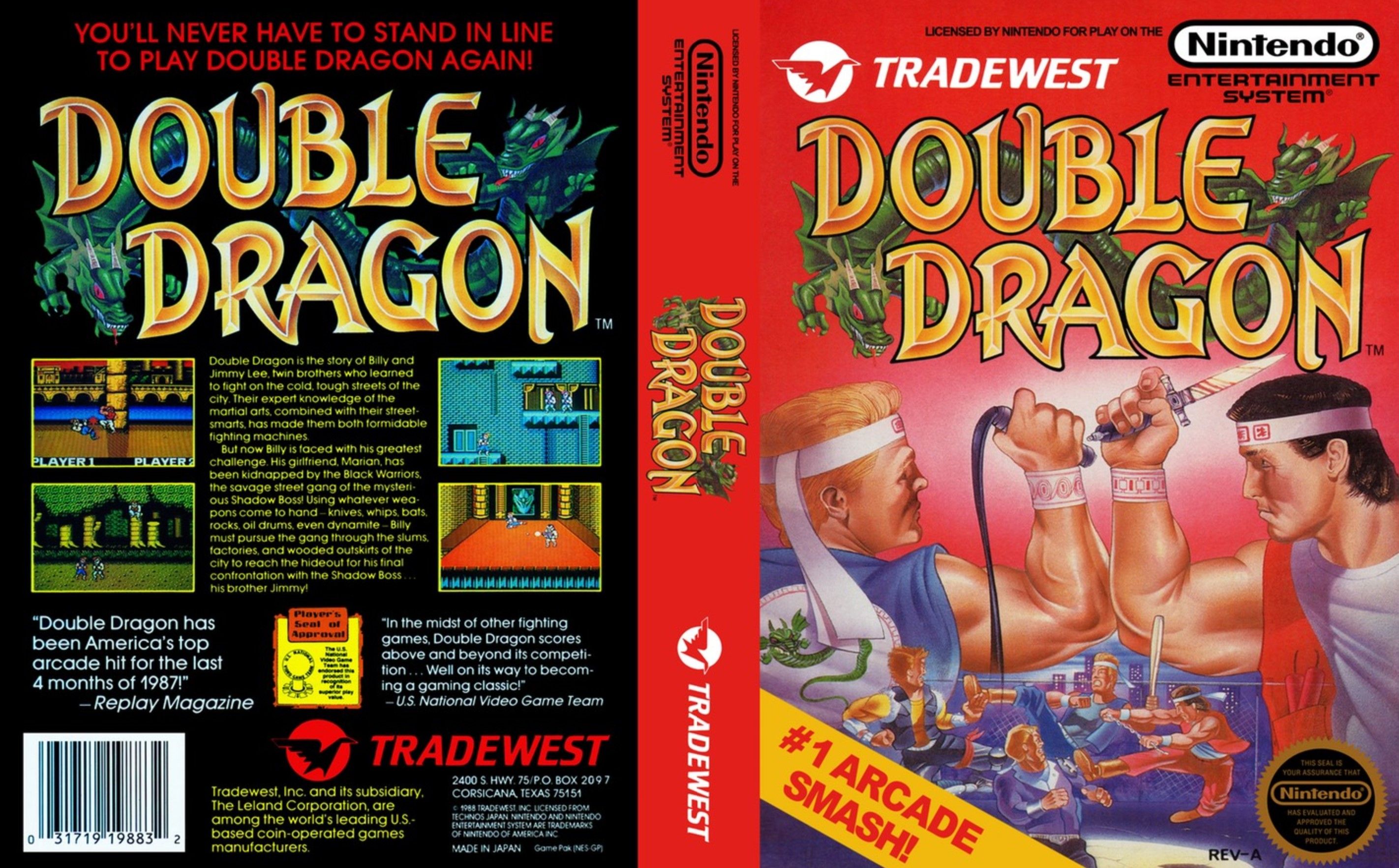 Double Dragon Cover Art NES