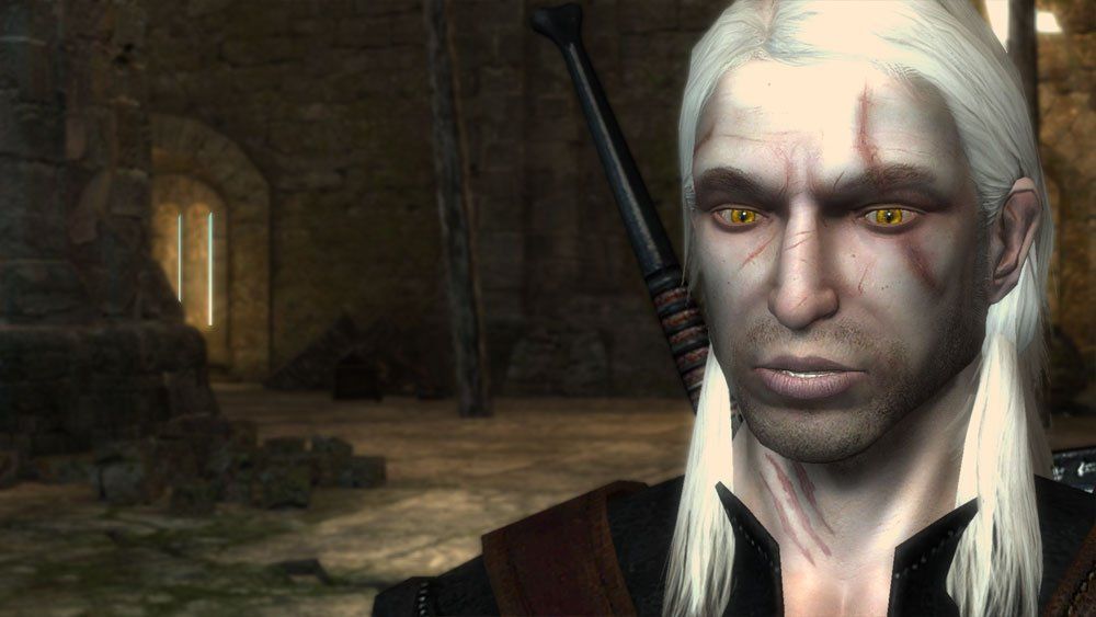 old and ugly geralt in the witcher 1