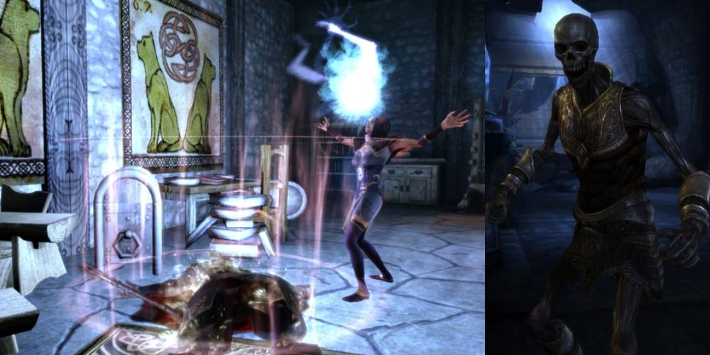 Animate Dead Dragon Age spell and skeleton