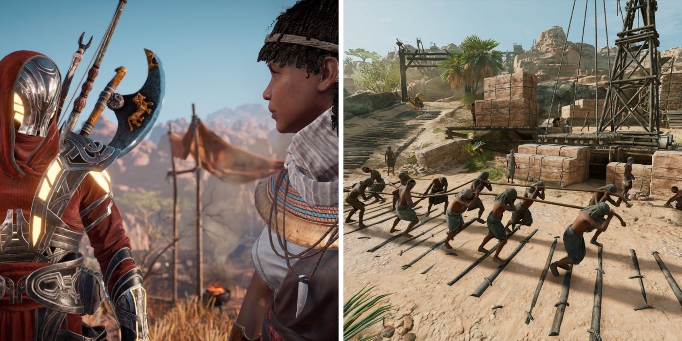 Assassin's Creed Origins Roman and Egyptian tensions and Egyptian slaves