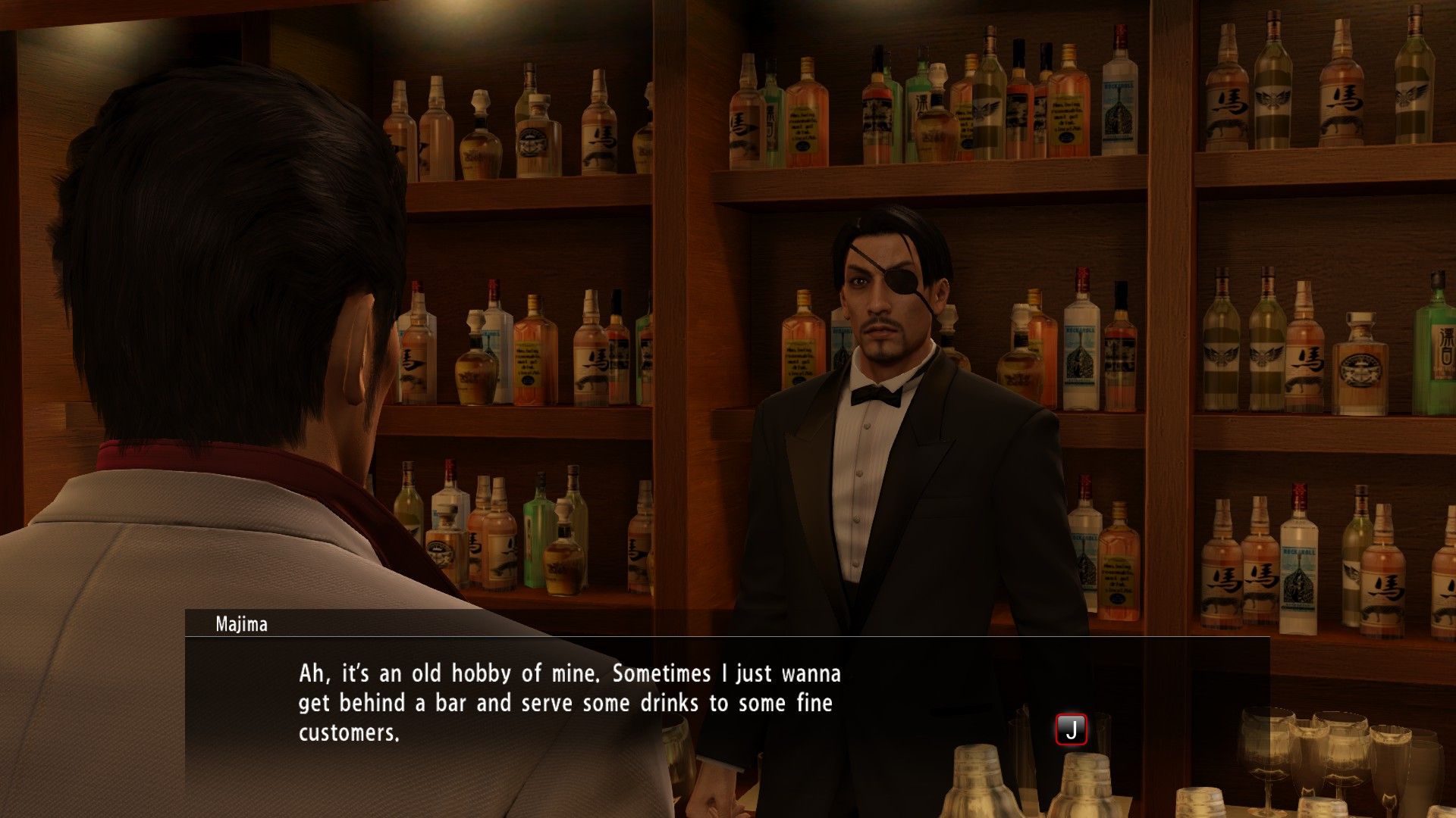 Bartender Majima in Yakuza Kiwami