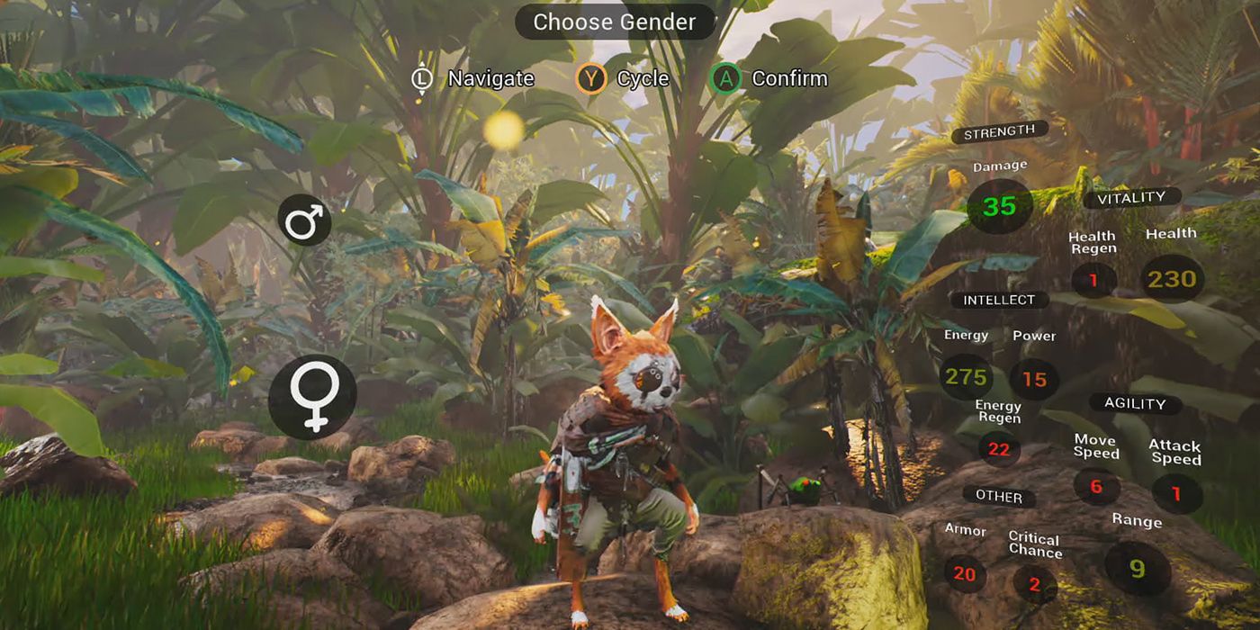 Biomutant - Gender Selection
