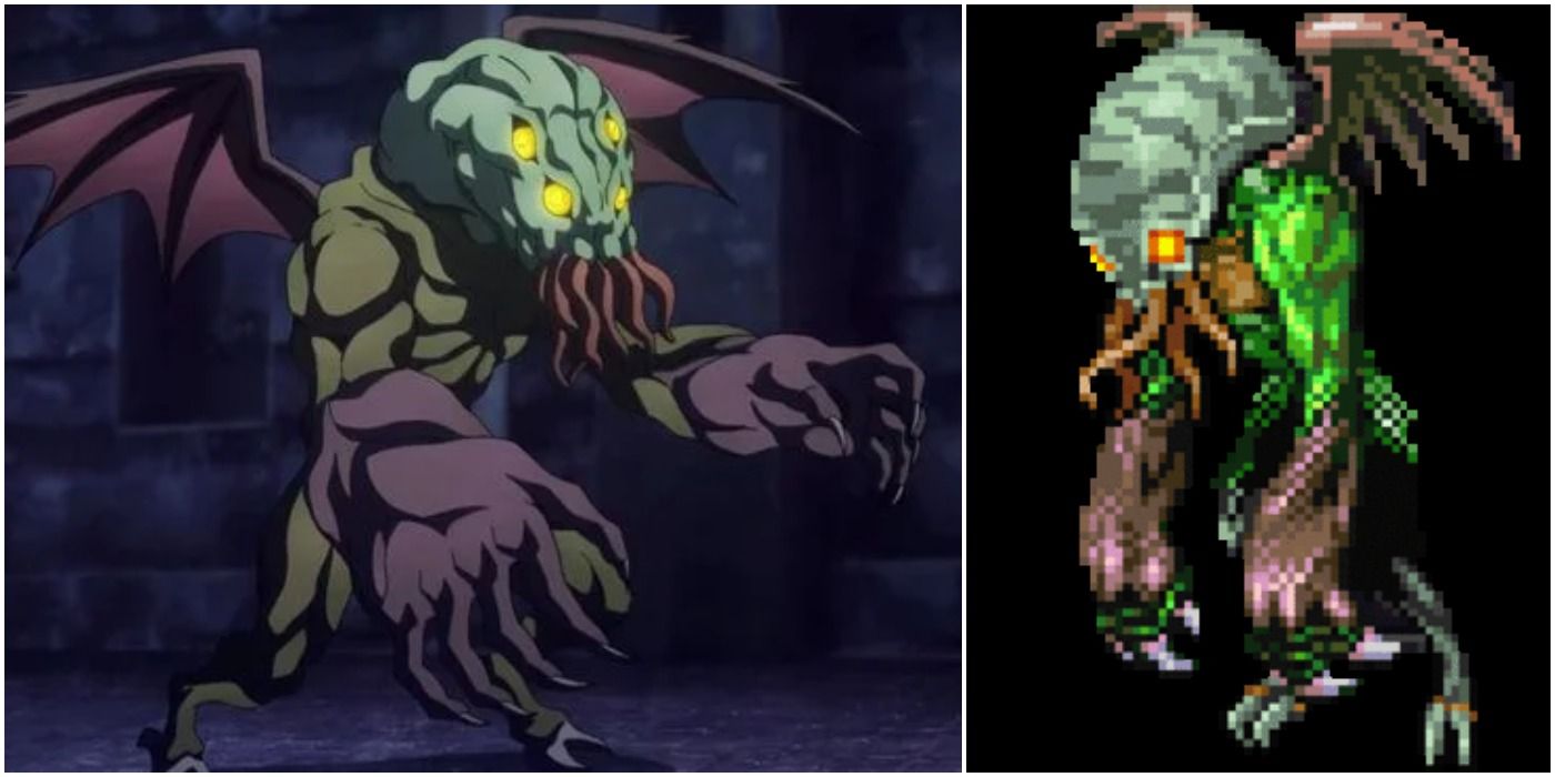 Castlevania-Malachi lurching forward to grab someone