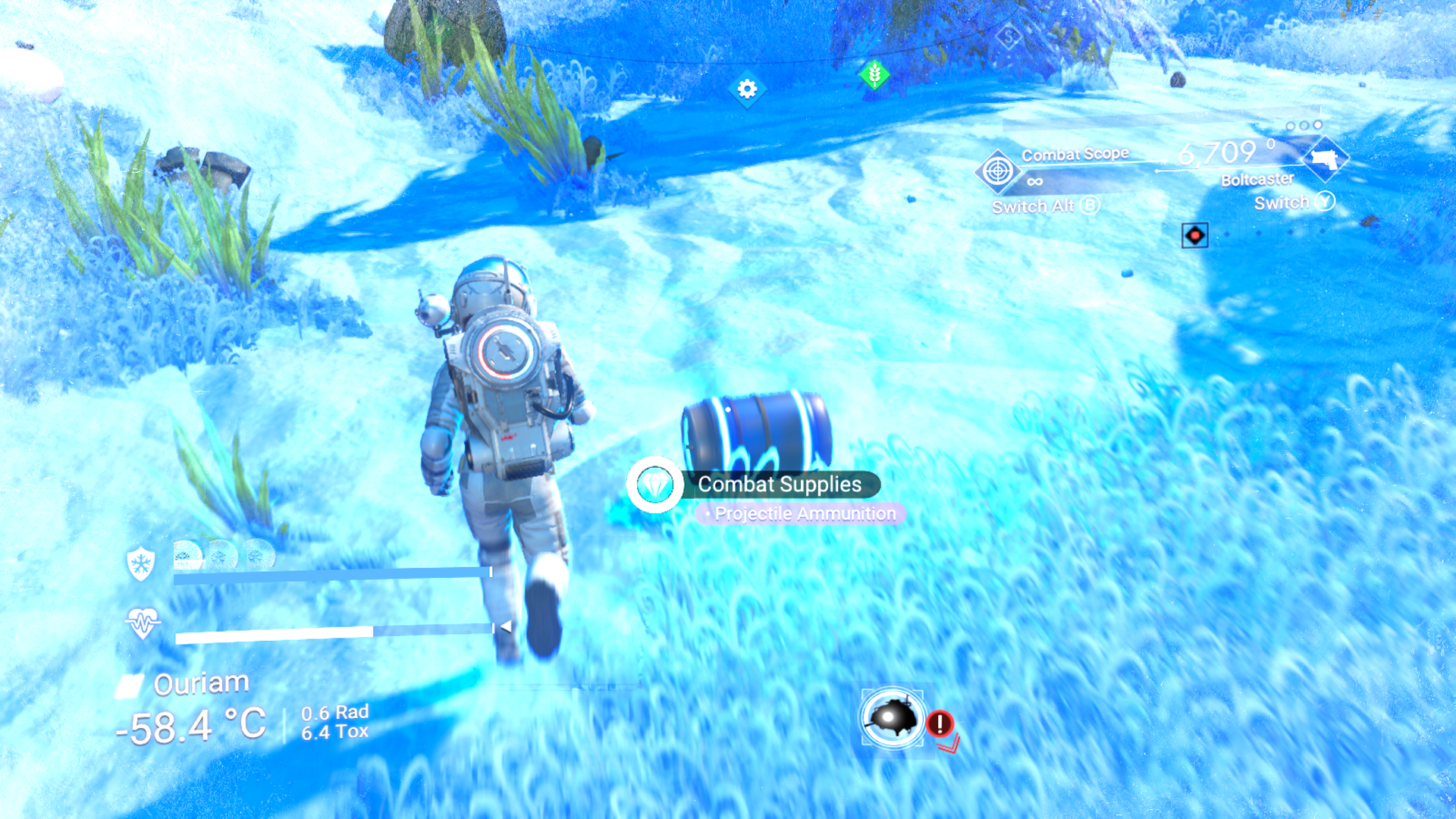 a combat supplies canister dropped from a sentinel