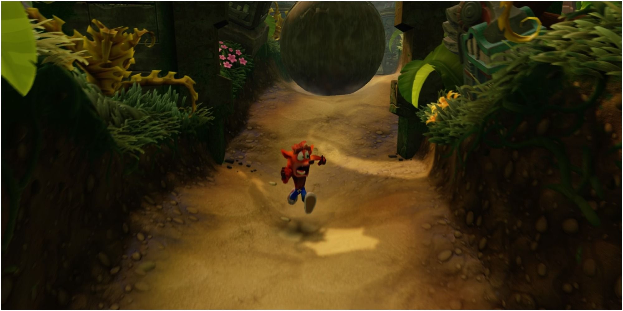 Crash Bandicoot N.Sane Trilogy Crash Running From Boulder