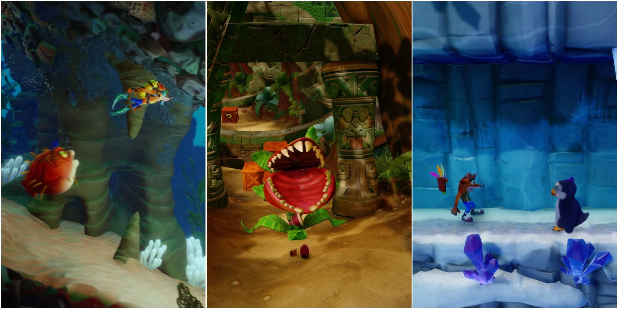 Crash Bandicoot N.Sane Trilogy Enemy Trio From Each Game