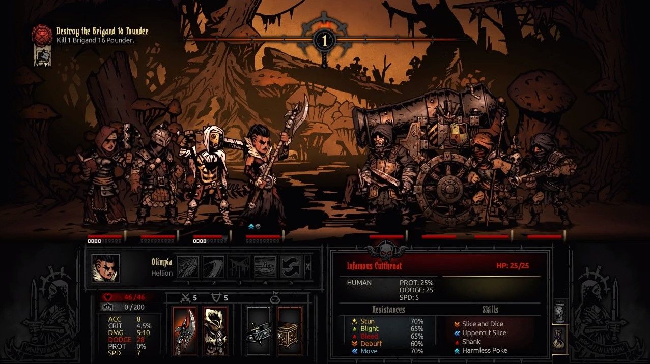 Darkest Dungeon Brigand Pounder battle
