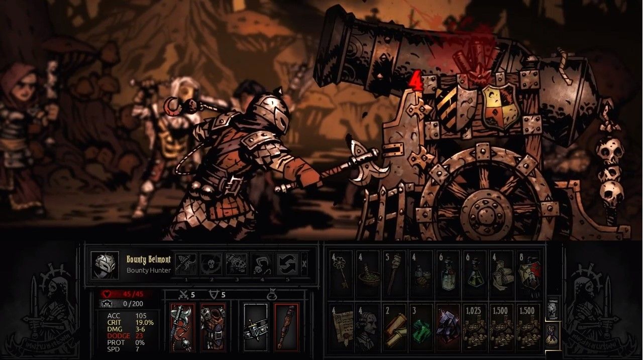 Darkest Dungeon Brigand Pounder battle