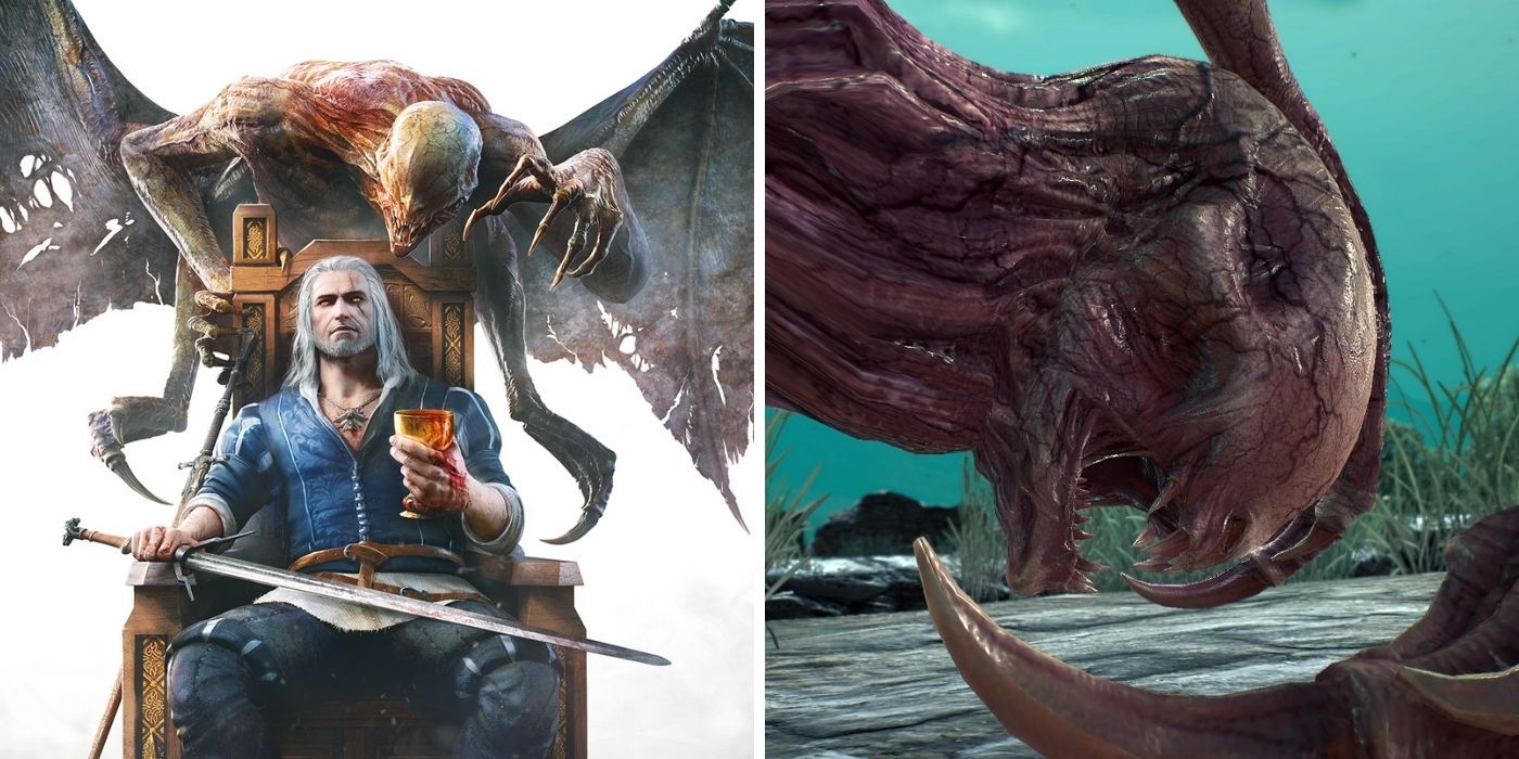 Dettlaff van der Eretein The Witcher 3 Blood And Wine on the cover art for the blood and wine DLC and in his monster form in the final battle