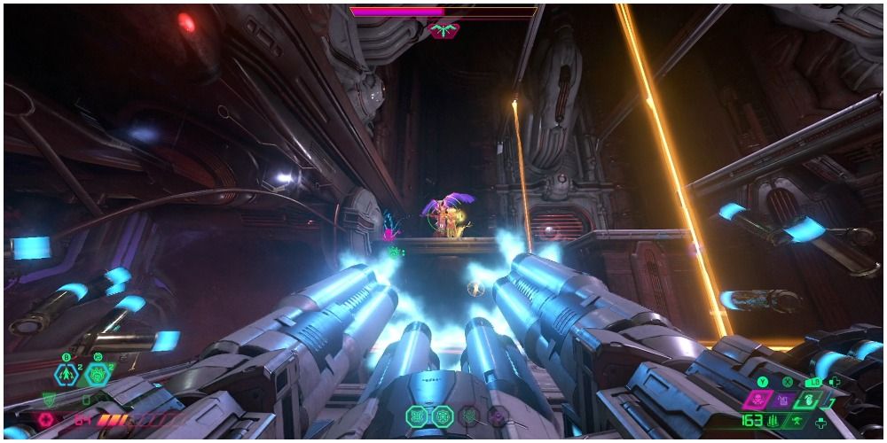 Doom Eternal Attacking The Mutated Seraphim With A Mobile Turret