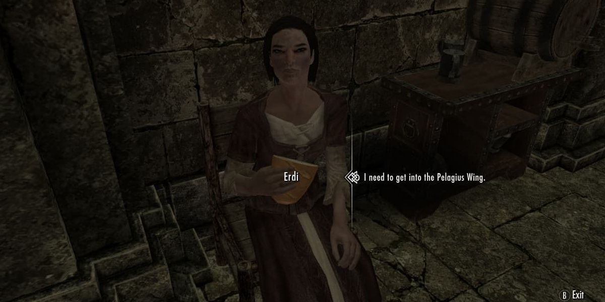 A woman is asked if she could provide a key to enter a locked part of a palace.