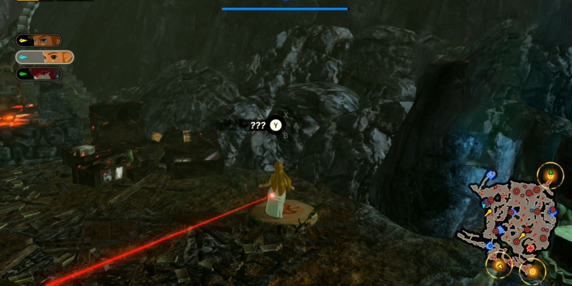 Hyrule Warriors Age of Calamity - Hero Finding Korok Seed In Fort Hateno
