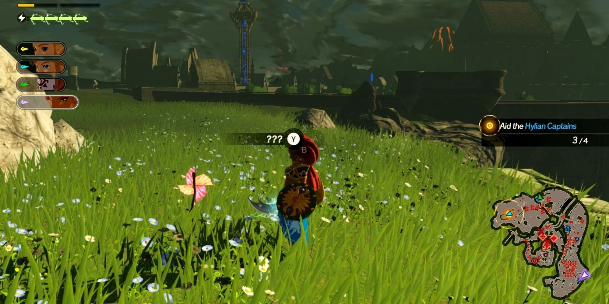Hyrule Warriors Age of Calamity - Hero Finding Korok Seed On The Great Plateau 