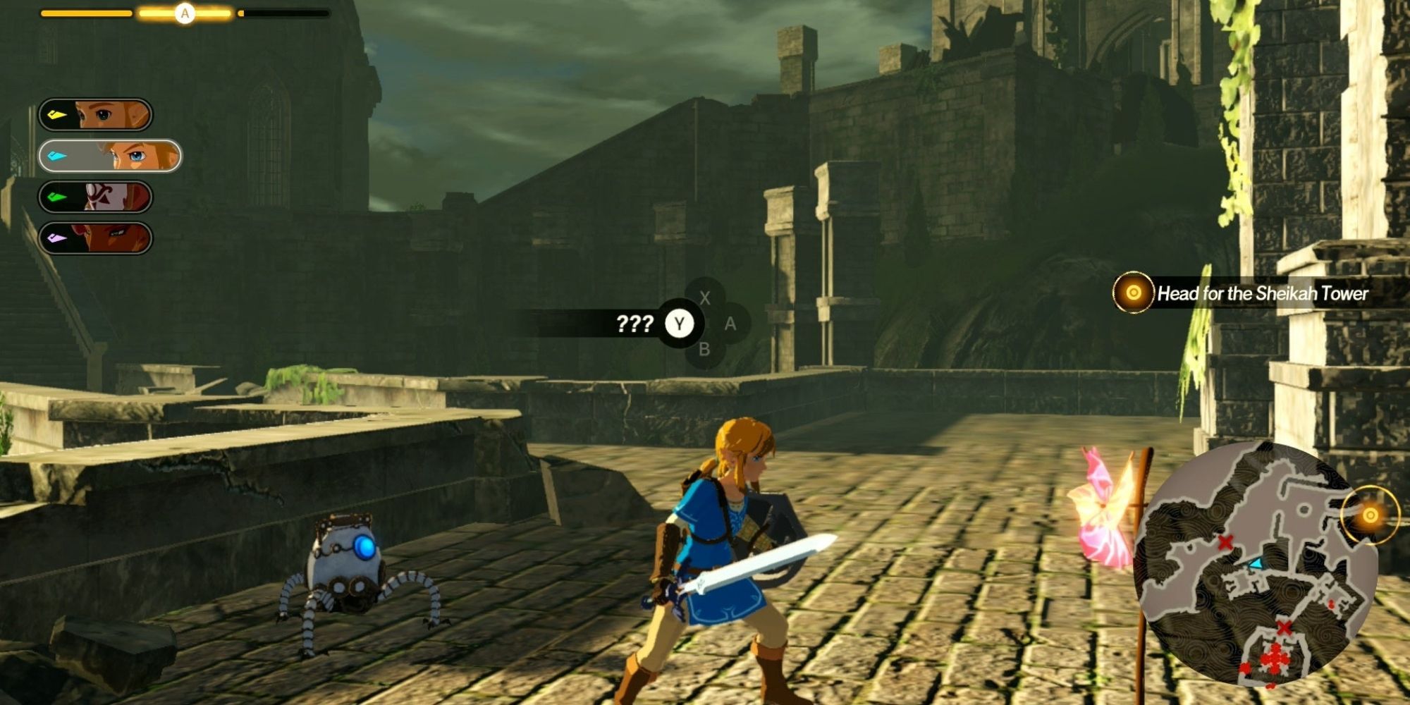 Hyrule Warriors Age of Calamity - Hero Finding Korok Seed On The Great Plateau